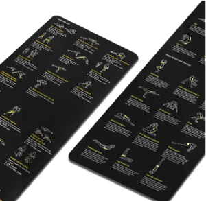 Athletique YogaFlow GuideMat: Master 24 Poses & 21 Stretches